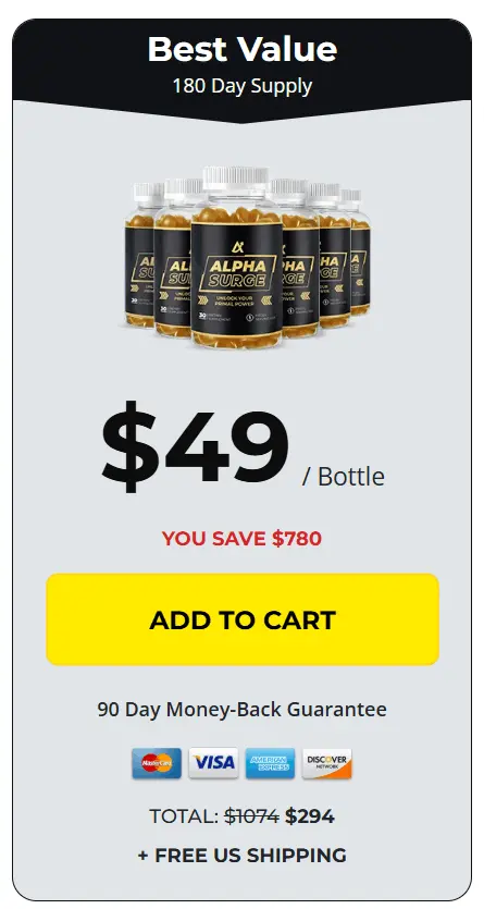 Alpha Surge 6 bottle price 